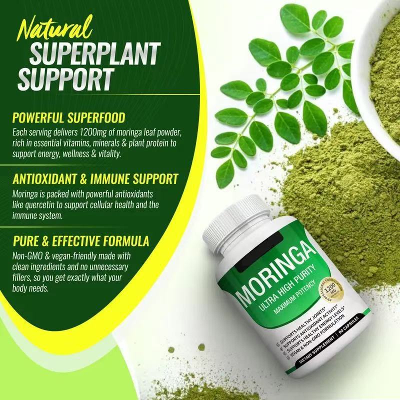 Moringa Capsules 90 Capsules Of Moringa Seed 1200mg