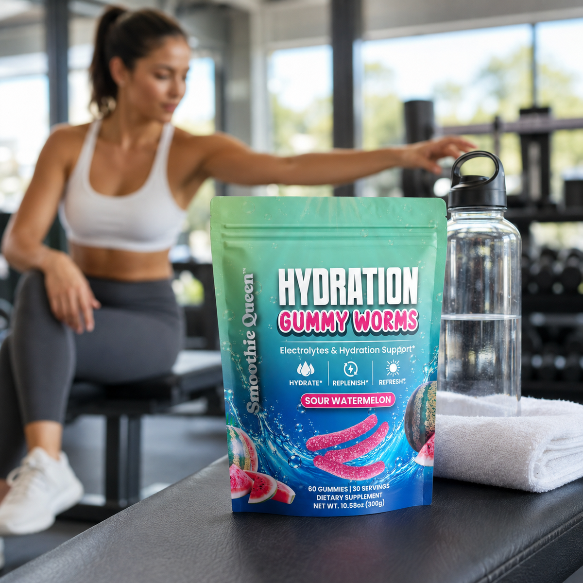 Hydration Gummy Worms - Sour Watermelon