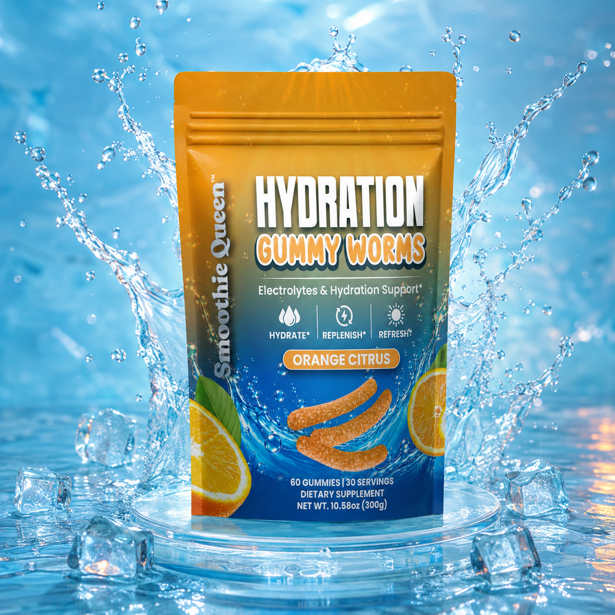 Hydration Gummy Worms - Orange Citrus