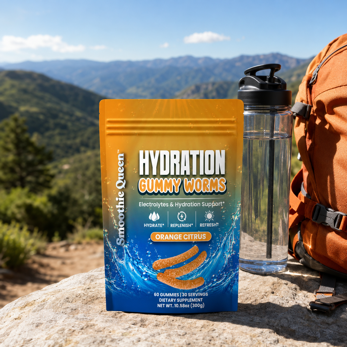 Hydration Gummy Worms - Orange Citrus