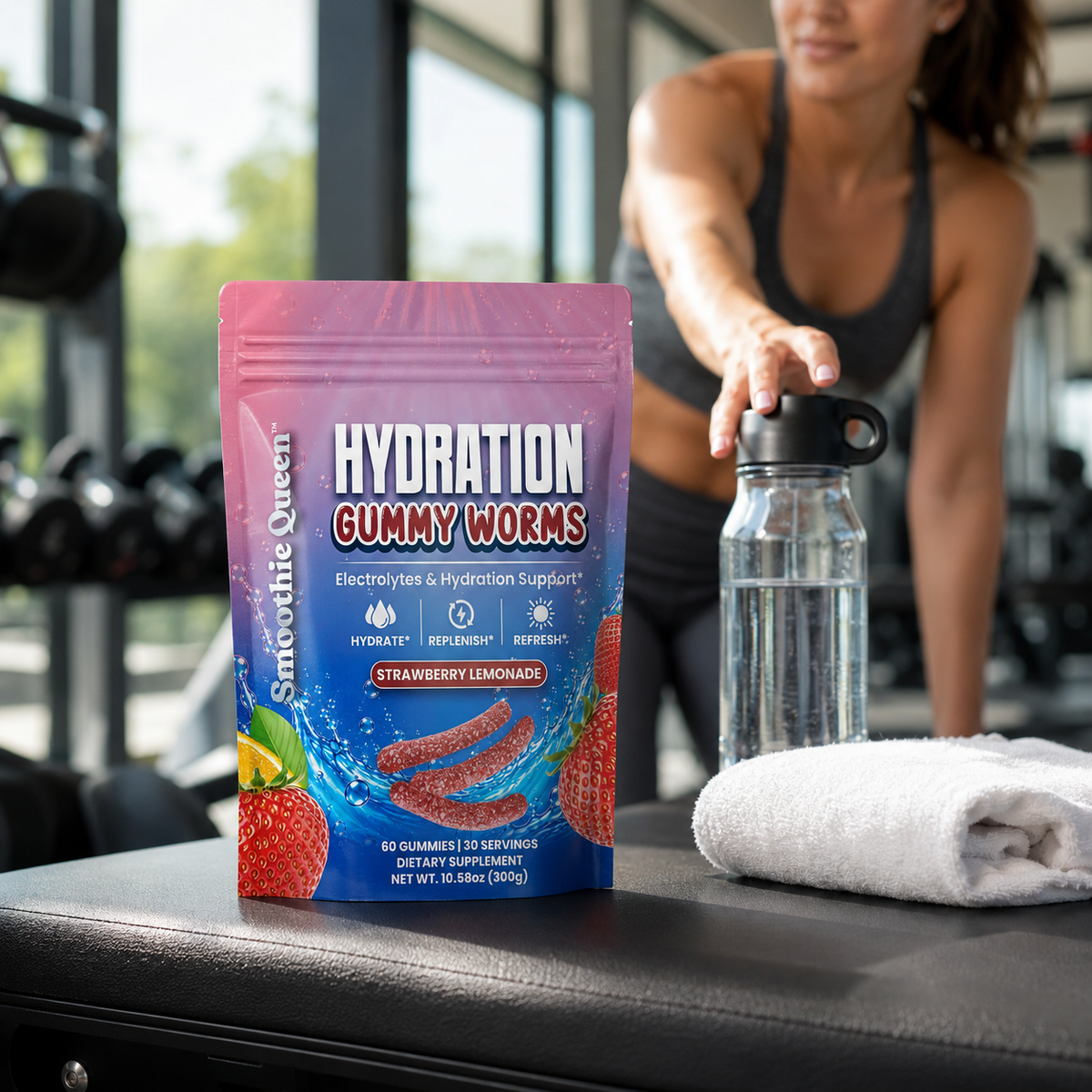Hydration Gummy Worms - Strawberry Lemonade