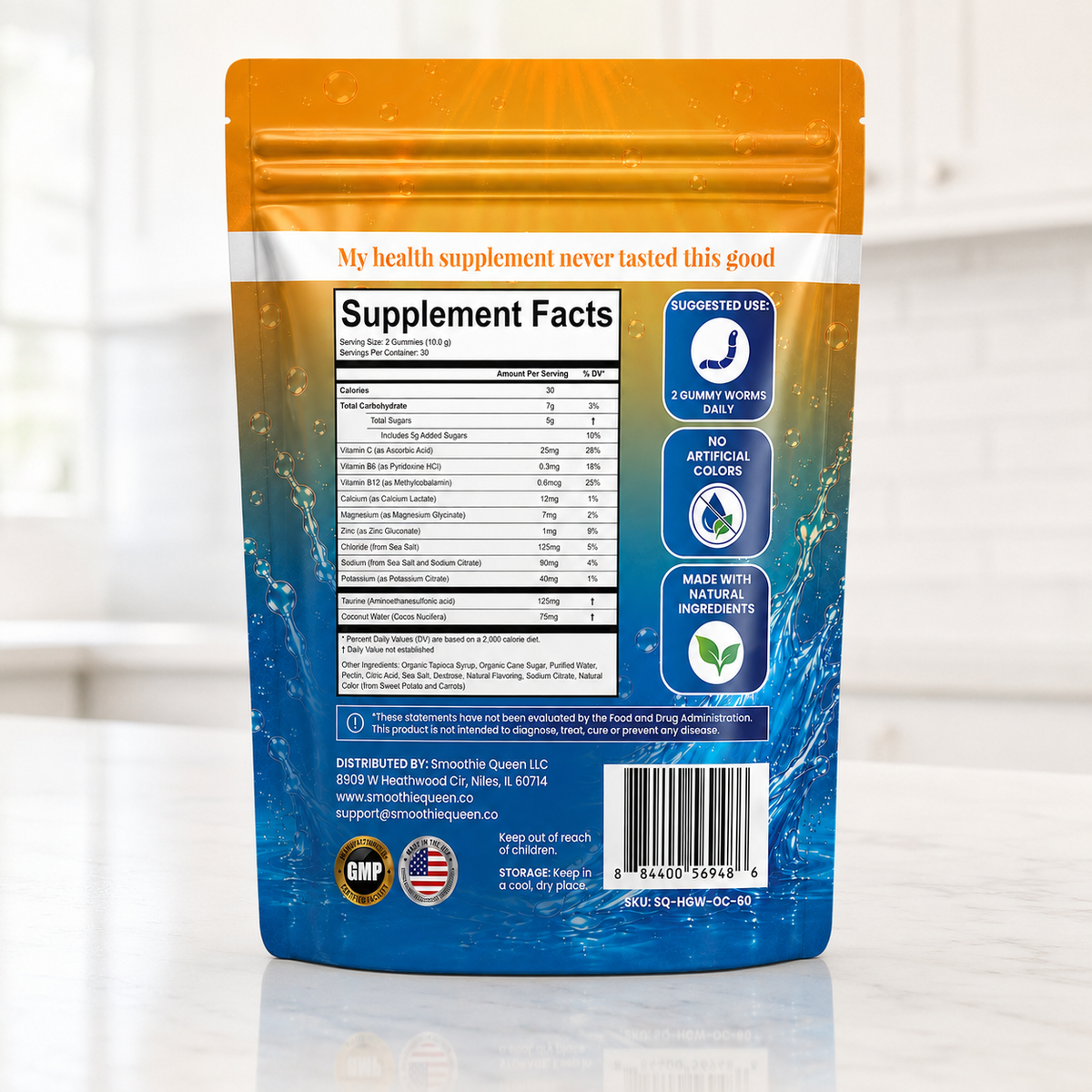 Hydration Gummy Worms - Orange Citrus