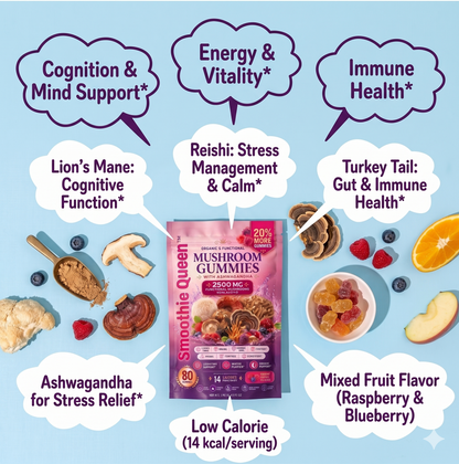 Mushroom Gummies with Ashwagandha